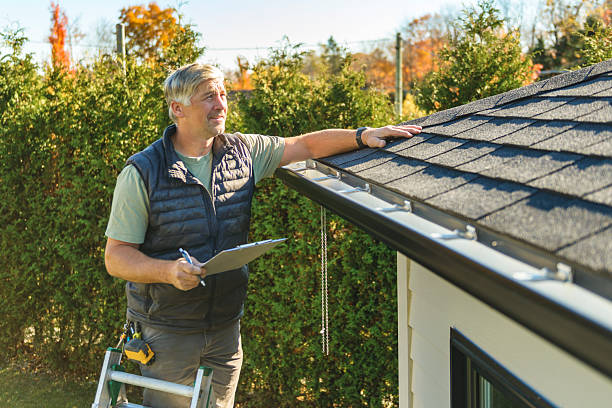 Professional Roofing technician working in Flat, TX